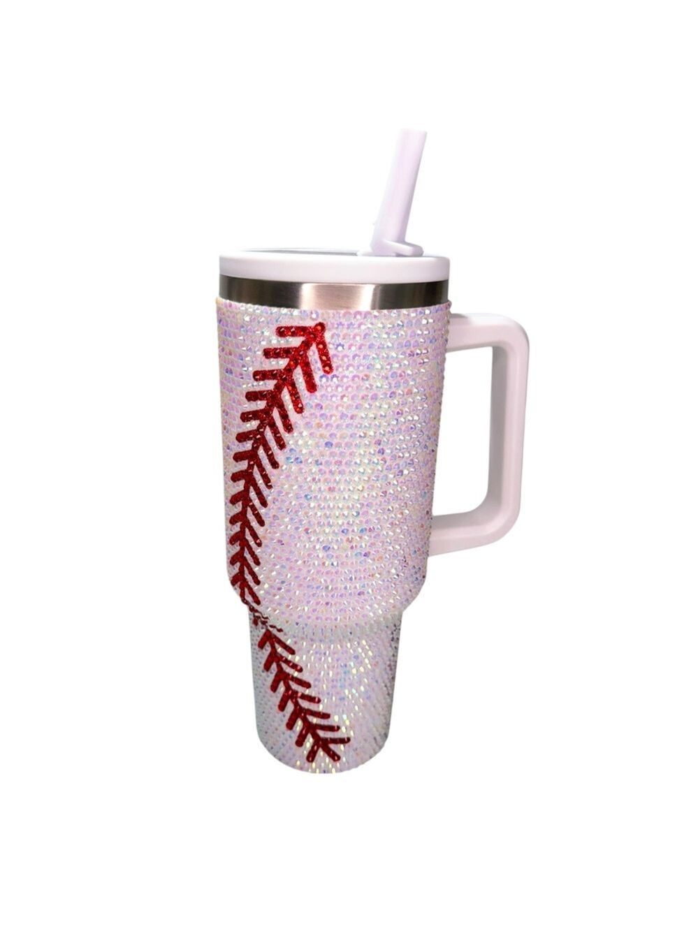 Live Love Gameday® Crystal Bling Baseball 40-ounce Stainless Steel Tumbler NWOB